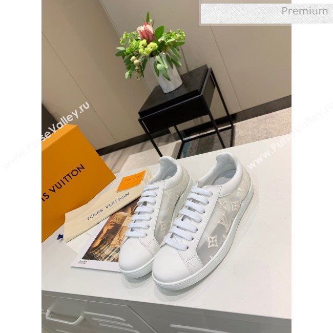 Louis Vuitton LUXEMBOURG Trainers Sneakers in Transparent Textile White 2020（For Women And Men） (MD-2006178)