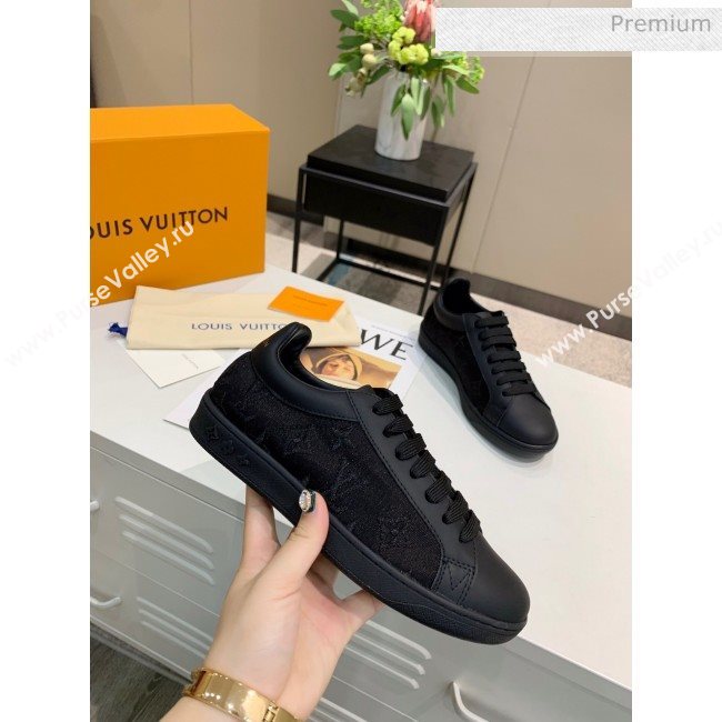 Louis Vuitton LUXEMBOURG Trainers Sneakers in Transparent Textile Black 2020（For Women And Men） (MD-20061779)