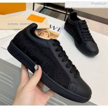 Louis Vuitton LUXEMBOURG Trainers Sneakers in Transparent Textile Black 2020（For Women And Men） (MD-20061779)