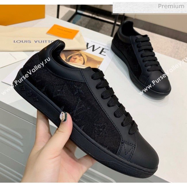 Louis Vuitton LUXEMBOURG Trainers Sneakers in Transparent Textile Black 2020（For Women And Men） (MD-20061779)