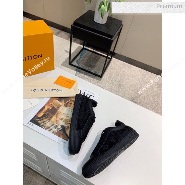 Louis Vuitton LUXEMBOURG Trainers Sneakers in Transparent Textile Black 2020（For Women And Men） (MD-20061779)