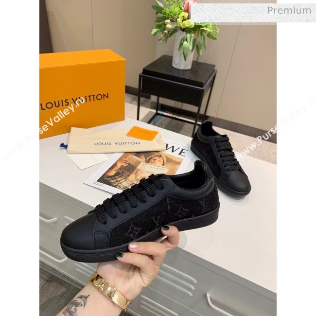 Louis Vuitton LUXEMBOURG Trainers Sneakers in Transparent Textile Black 2020（For Women And Men） (MD-20061779)