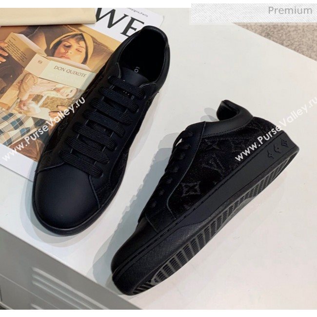 Louis Vuitton LUXEMBOURG Trainers Sneakers in Transparent Textile Black 2020（For Women And Men） (MD-20061779)