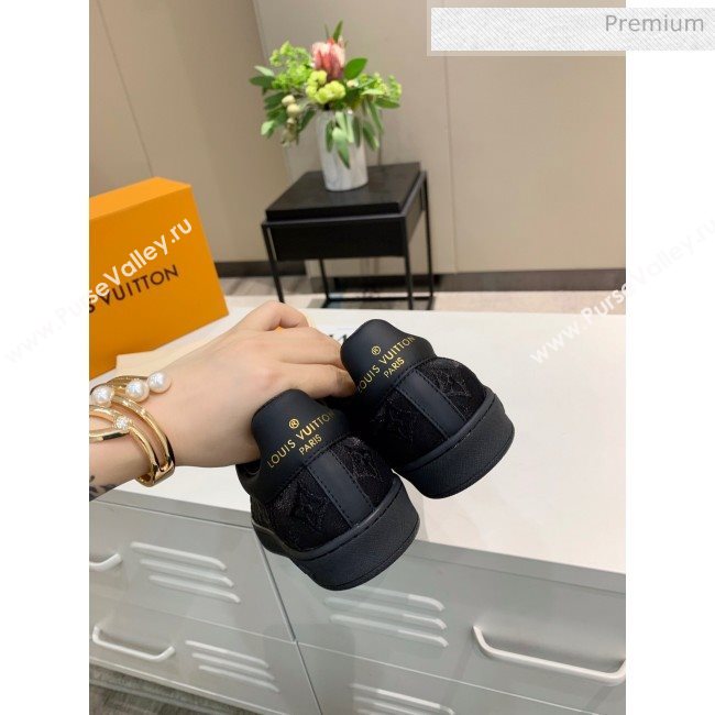 Louis Vuitton LUXEMBOURG Trainers Sneakers in Transparent Textile Black 2020（For Women And Men） (MD-20061779)