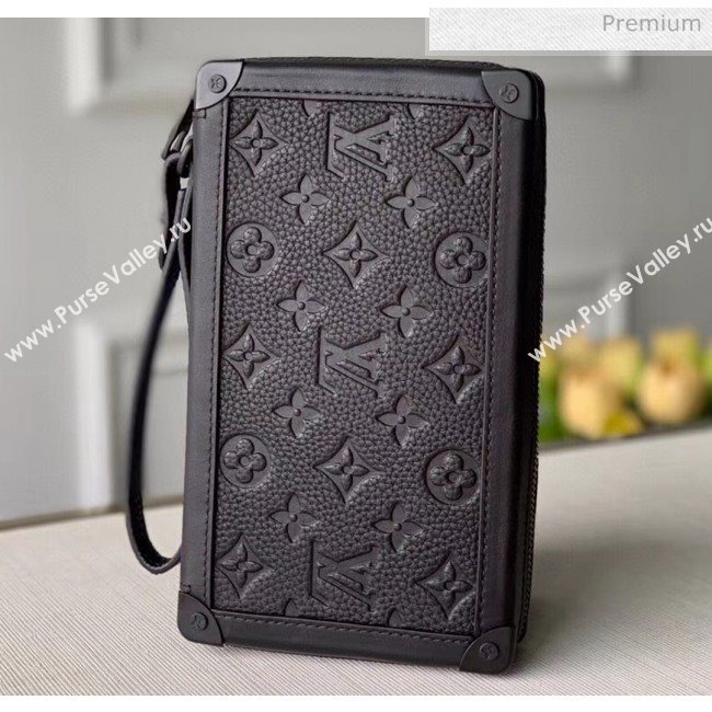 Louis Vuitton Soft Trunk Clutch M68986 in Taurillon Monogram Leather Black 2020 (K-20061851)