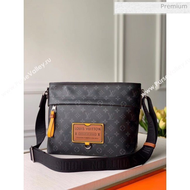 Louis Vuitton Besace Zippée MM Bag in Monogram Eclipse Canvas M45214 Black 2020 (K-20061862)