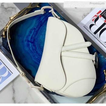 Dior Saddle Bag in Smooth Calfskin White/White 2020 (XXG-20062461)