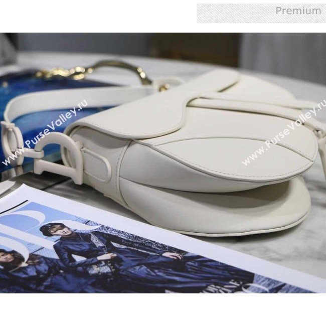 Dior Saddle Bag in Smooth Calfskin White/White 2020 (XXG-20062461)
