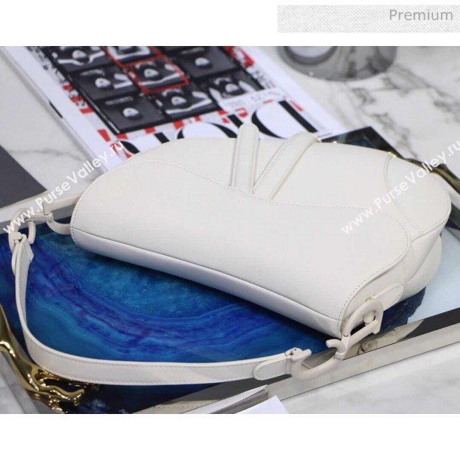 Dior Saddle Bag in Smooth Calfskin White/White 2020 (XXG-20062461)