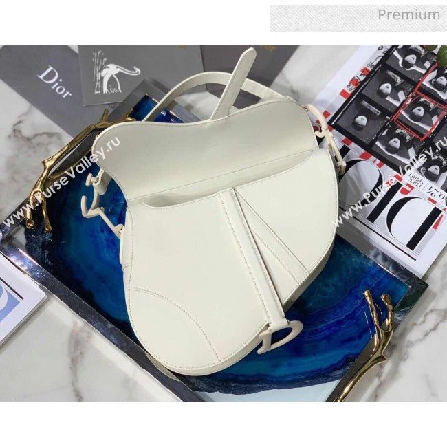 Dior Saddle Bag in Smooth Calfskin White/White 2020 (XXG-20062461)