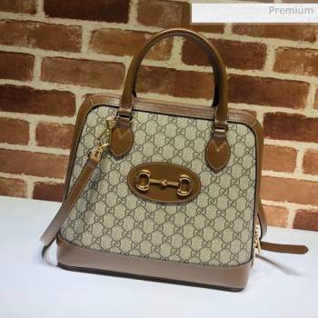 Gucci Horsebit 1955 GG Canvas Medium Top Handle Bag ‎620850 Brown 2020 (DLH-20062201)