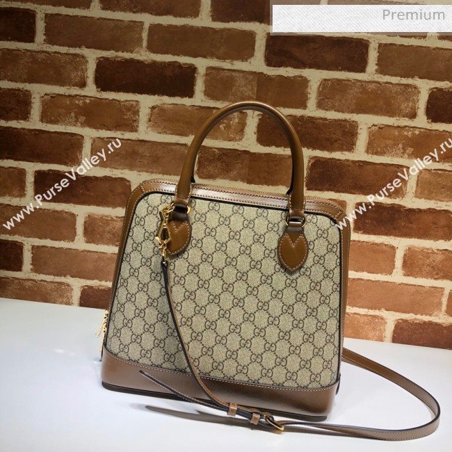Gucci Horsebit 1955 GG Canvas Medium Top Handle Bag ‎620850 Brown 2020 (DLH-20062201)