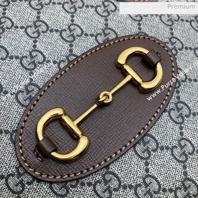 Gucci Horsebit 1955 GG Canvas Medium Top Handle Bag ‎620850 Brown 2020 (DLH-20062201)
