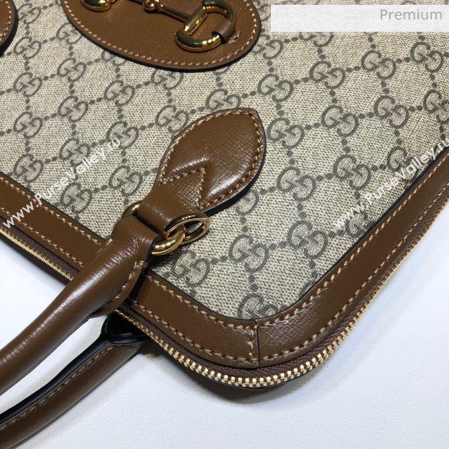 Gucci Horsebit 1955 GG Canvas Medium Top Handle Bag ‎620850 Brown 2020 (DLH-20062201)