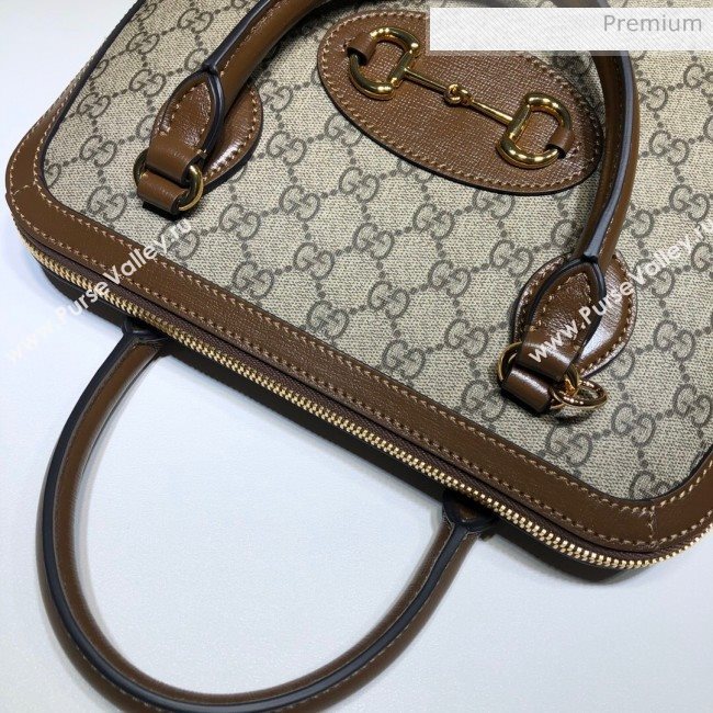 Gucci Horsebit 1955 GG Canvas Medium Top Handle Bag ‎620850 Brown 2020 (DLH-20062201)