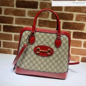 Gucci Horsebit 1955 GG Canvas Medium Top Handle Bag ‎620850 Red 2020 (DLH-20062202)