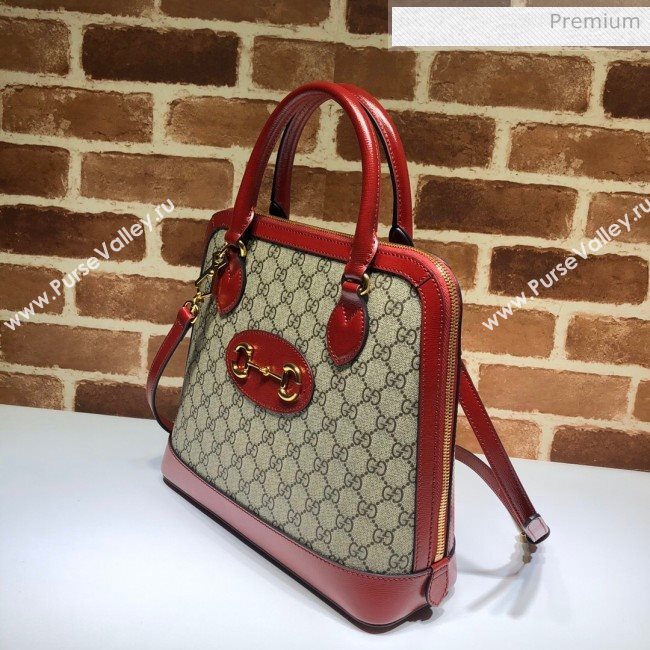 Gucci Horsebit 1955 GG Canvas Medium Top Handle Bag ‎620850 Red 2020 (DLH-20062202)