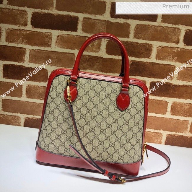 Gucci Horsebit 1955 GG Canvas Medium Top Handle Bag ‎620850 Red 2020 (DLH-20062202)