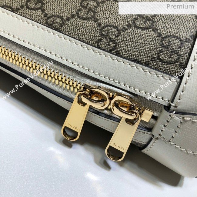 Gucci Horsebit 1955 GG Canvas Medium Top Handle Bag ‎620850 White 2020 (DLH-20062203)