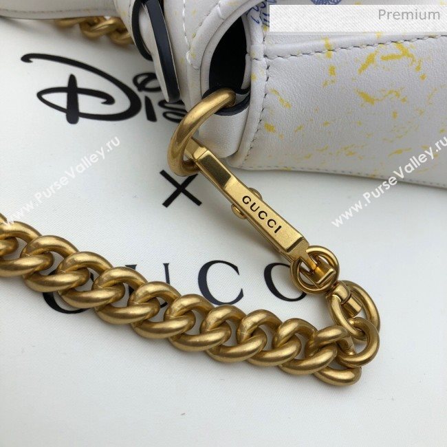 Gucci Disney x Gucci Mickey Mouse GG Marmont Mini Top Handle Bag 547260 White 2020 (DLH-20062206)