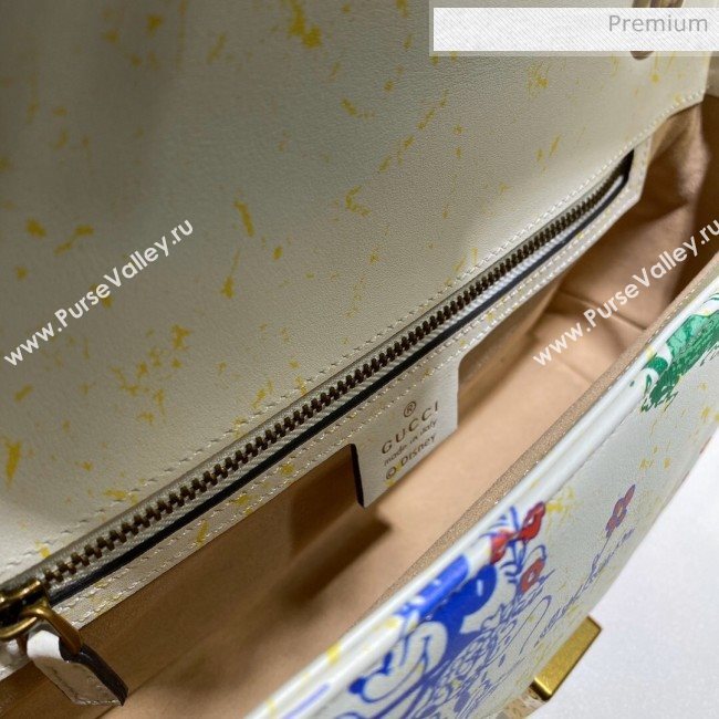 Gucci Disney x Gucci Mickey Mouse GG Marmont Small Shoulder Bag ‎443497 White 2020 (DLH-20062209)