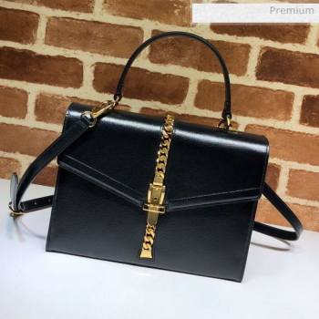 Gucci Sylvie 1969 Vintage Small Top Handle Bag ‎602781 Black 2020 (DLH-20062211)