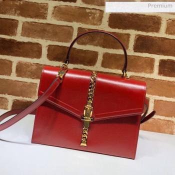 Gucci Sylvie 1969 Vintage Small Top Handle Bag ‎602781 Red 2020 (DLH-20062212)