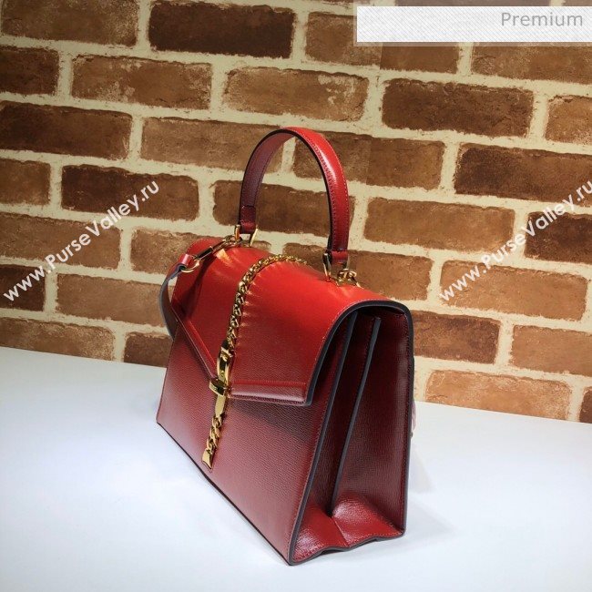 Gucci Sylvie 1969 Vintage Small Top Handle Bag ‎602781 Red 2020 (DLH-20062212)