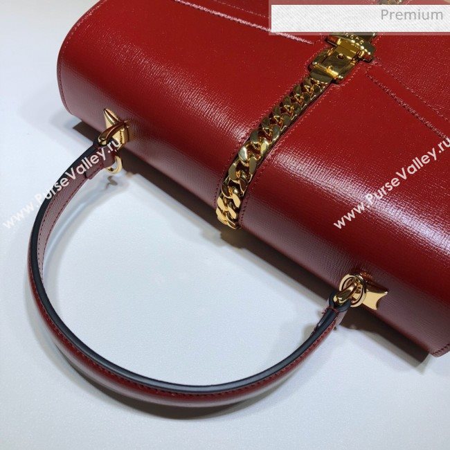 Gucci Sylvie 1969 Vintage Small Top Handle Bag ‎602781 Red 2020 (DLH-20062212)