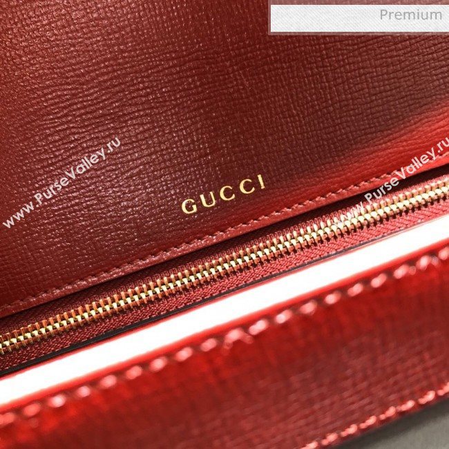 Gucci Sylvie 1969 Vintage Small Top Handle Bag ‎602781 Red 2020 (DLH-20062212)