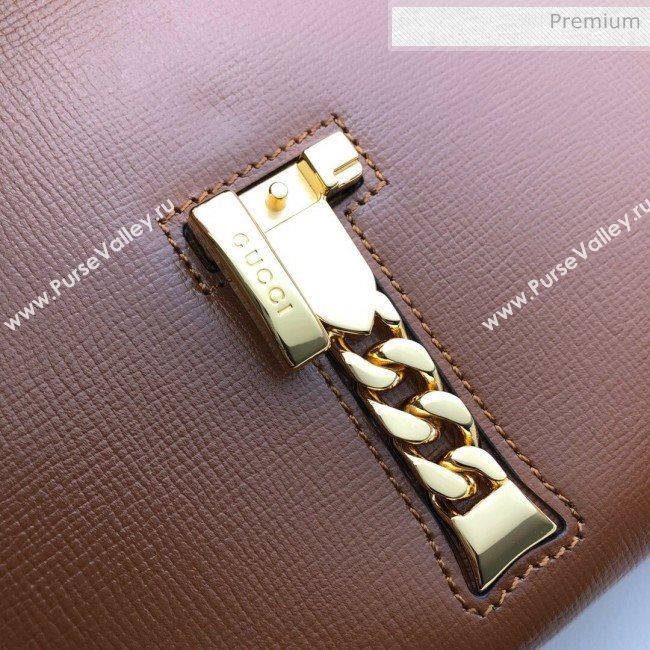 Gucci Sylvie 1969 Vintage Small Top Handle Bag ‎602781 Brown 2020 (DLH-20062213)