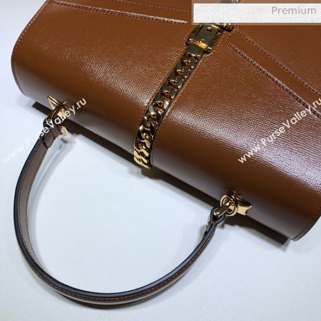 Gucci Sylvie 1969 Vintage Small Top Handle Bag ‎602781 Brown 2020 (DLH-20062213)