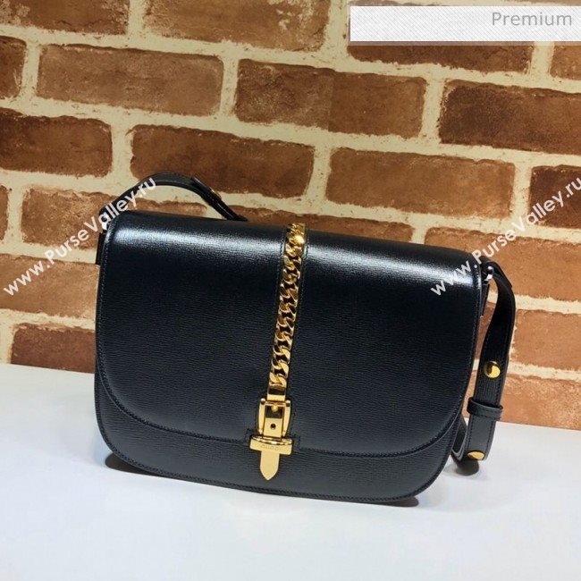 Gucci Sylvie 1969 Vintage Small Shoulder Bag 601067 Black 2020 (DLH-20062214)