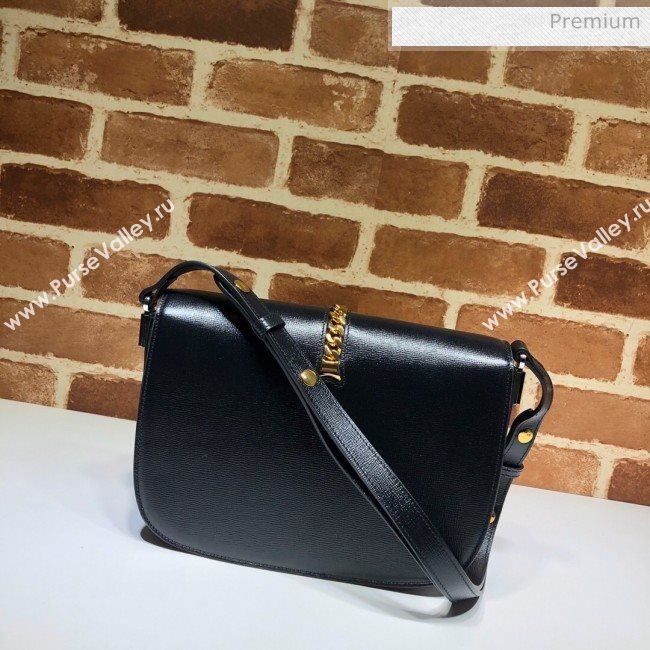 Gucci Sylvie 1969 Vintage Small Shoulder Bag 601067 Black 2020 (DLH-20062214)