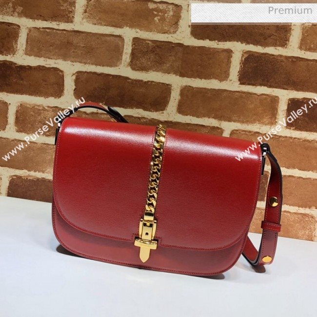 Gucci Sylvie 1969 Vintage Small Shoulder Bag 601067 Red 2020 (DLH-20062216)