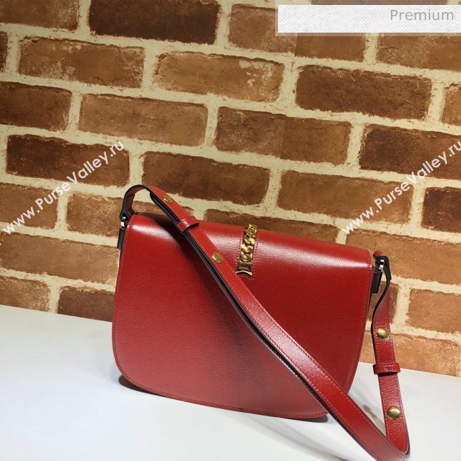 Gucci Sylvie 1969 Vintage Small Shoulder Bag 601067 Red 2020 (DLH-20062216)