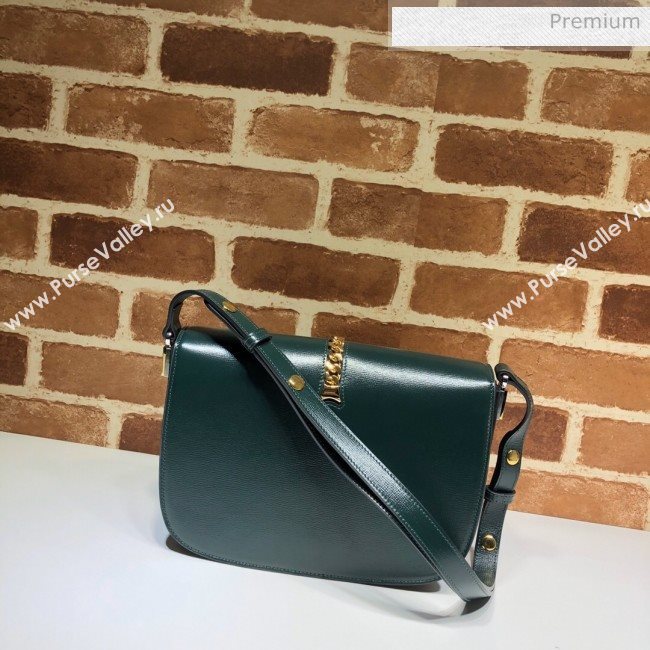 Gucci Sylvie 1969 Vintage Small Shoulder Bag 601067 Green 2020 (DLH-20062218)