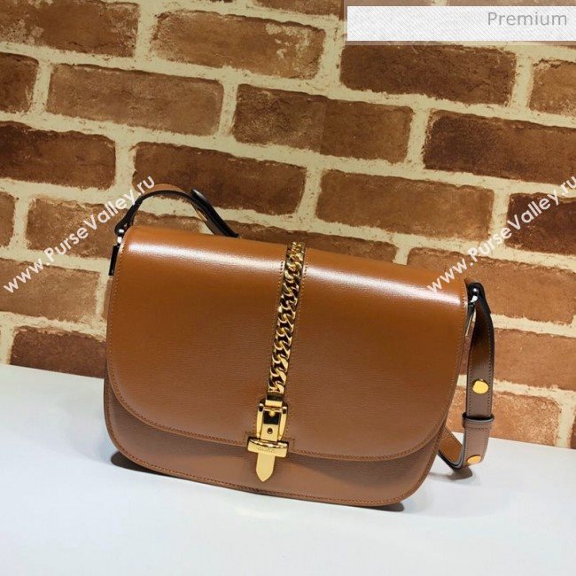 Gucci Sylvie 1969 Vintage Small Shoulder Bag 601067 Brown 2020 (DLH-20062217)