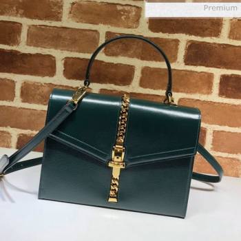 Gucci Sylvie 1969 Vintage Small Top Handle Bag ‎602781 Green 2020 (DLH-20062215)