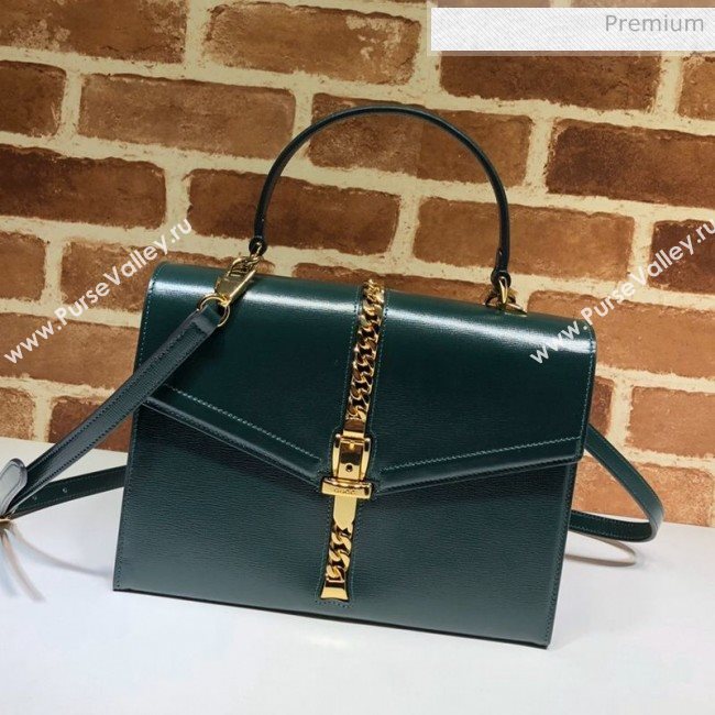 Gucci Sylvie 1969 Vintage Small Top Handle Bag ‎602781 Green 2020 (DLH-20062215)