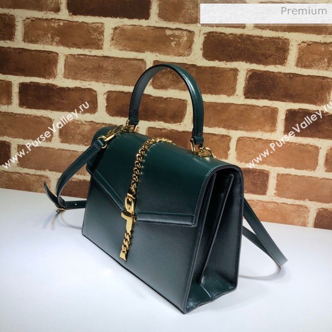 Gucci Sylvie 1969 Vintage Small Top Handle Bag ‎602781 Green 2020 (DLH-20062215)