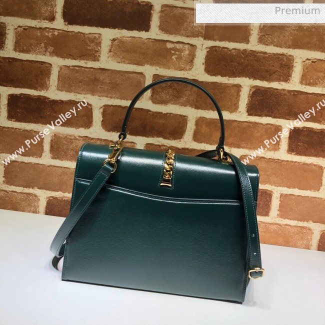 Gucci Sylvie 1969 Vintage Small Top Handle Bag ‎602781 Green 2020 (DLH-20062215)