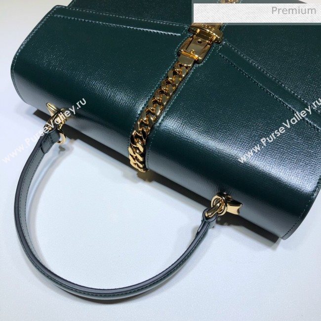 Gucci Sylvie 1969 Vintage Small Top Handle Bag ‎602781 Green 2020 (DLH-20062215)