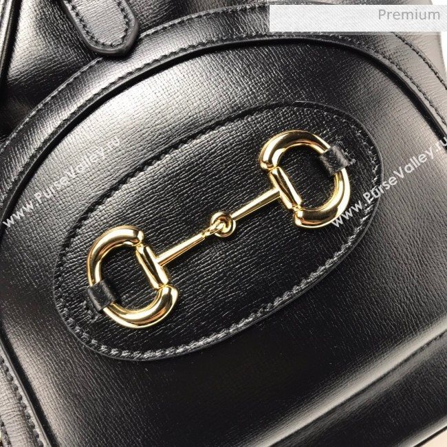 Gucci Horsebit 1955 Leather Backpack ‎620849 Black 2020 (DLH-20062222)