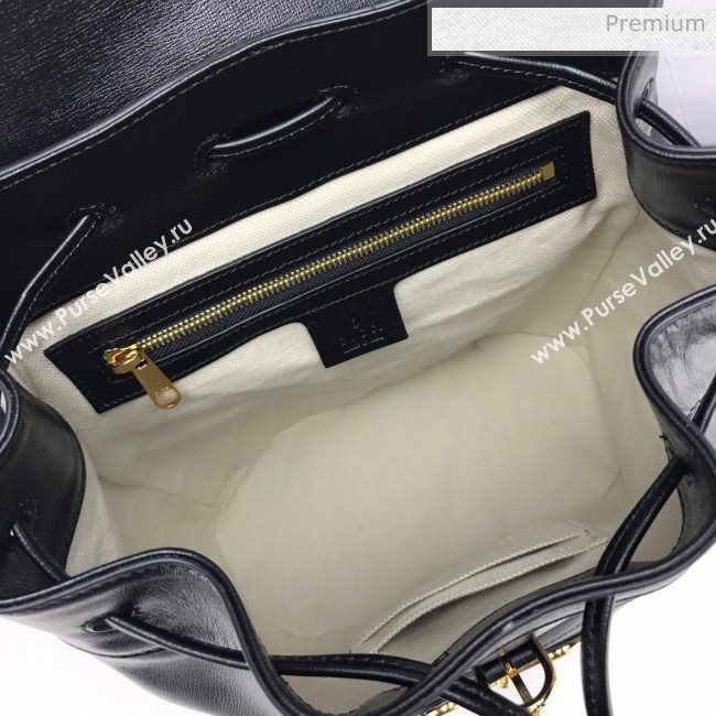 Gucci Horsebit 1955 Leather Backpack ‎620849 Black 2020 (DLH-20062222)