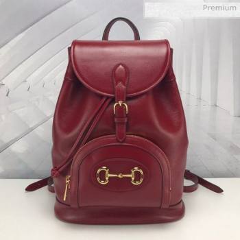 Gucci Horsebit 1955 Leather Backpack ‎620849 Red 2020 (DLH-20062223)