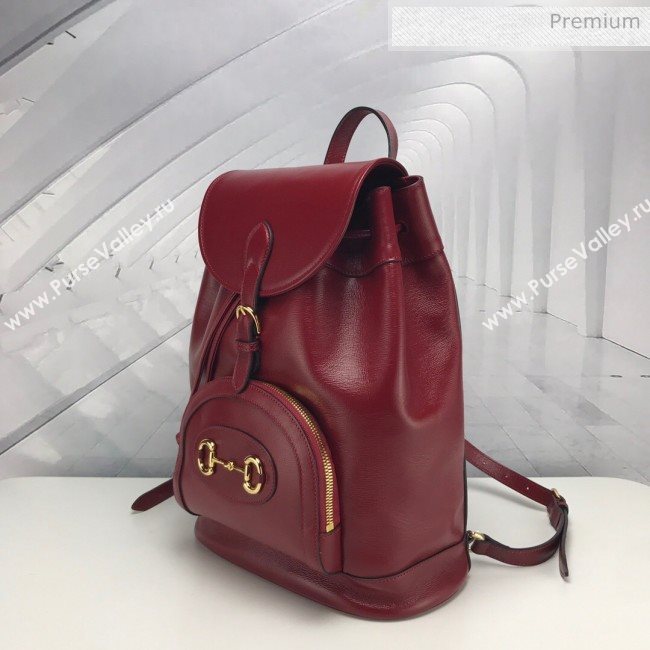 Gucci Horsebit 1955 Leather Backpack ‎620849 Red 2020 (DLH-20062223)