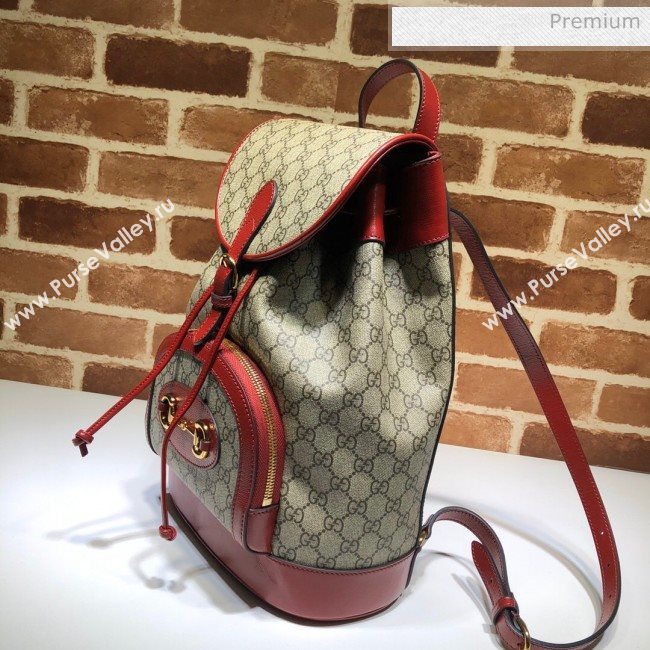 Gucci Horsebit 1955 GG Canvas Backpack ‎620849 Red 2020 (DLH-20062221)