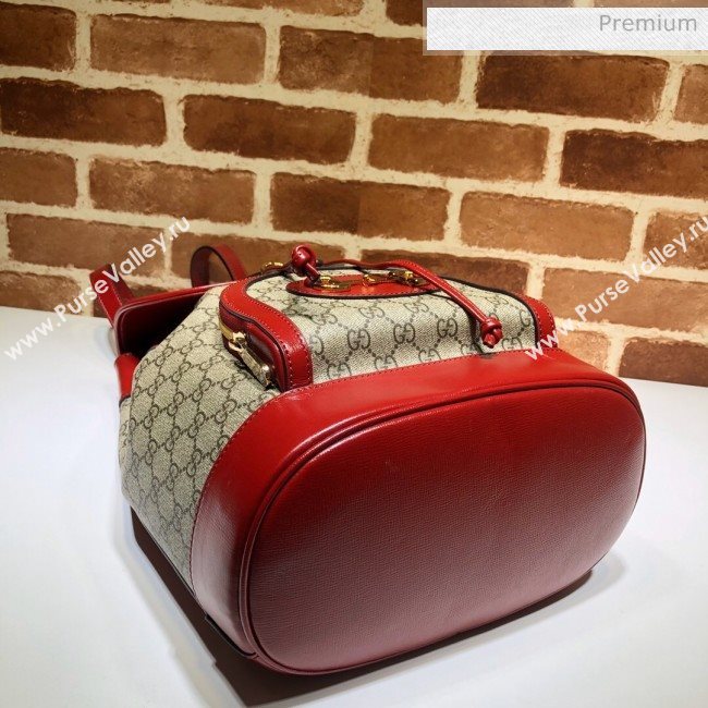 Gucci Horsebit 1955 GG Canvas Backpack ‎620849 Red 2020 (DLH-20062221)