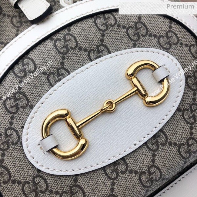 Gucci Horsebit 1955 GG Canvas Backpack ‎620849 White 2020 (DLH-20062220)